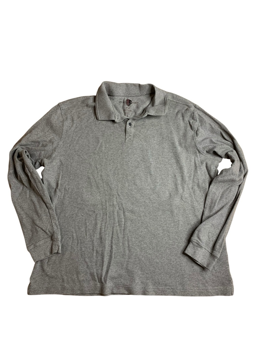 Black Brown 1826 Men's Long Sleeve Polo Shirt XXL
